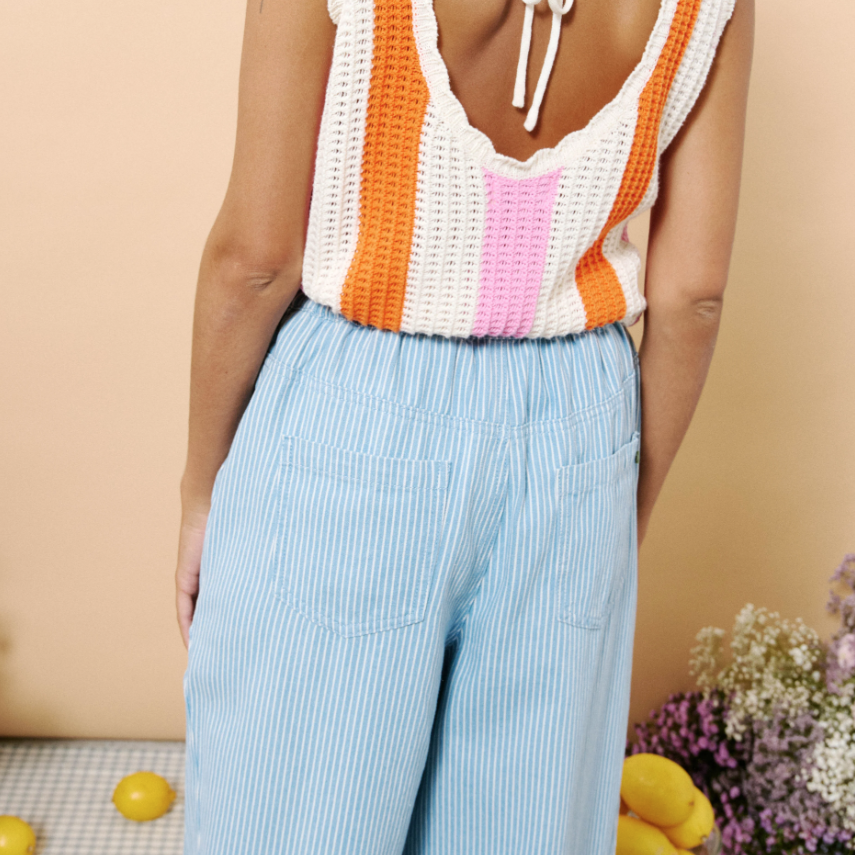FRNCH Light Blue Pensee Trouser