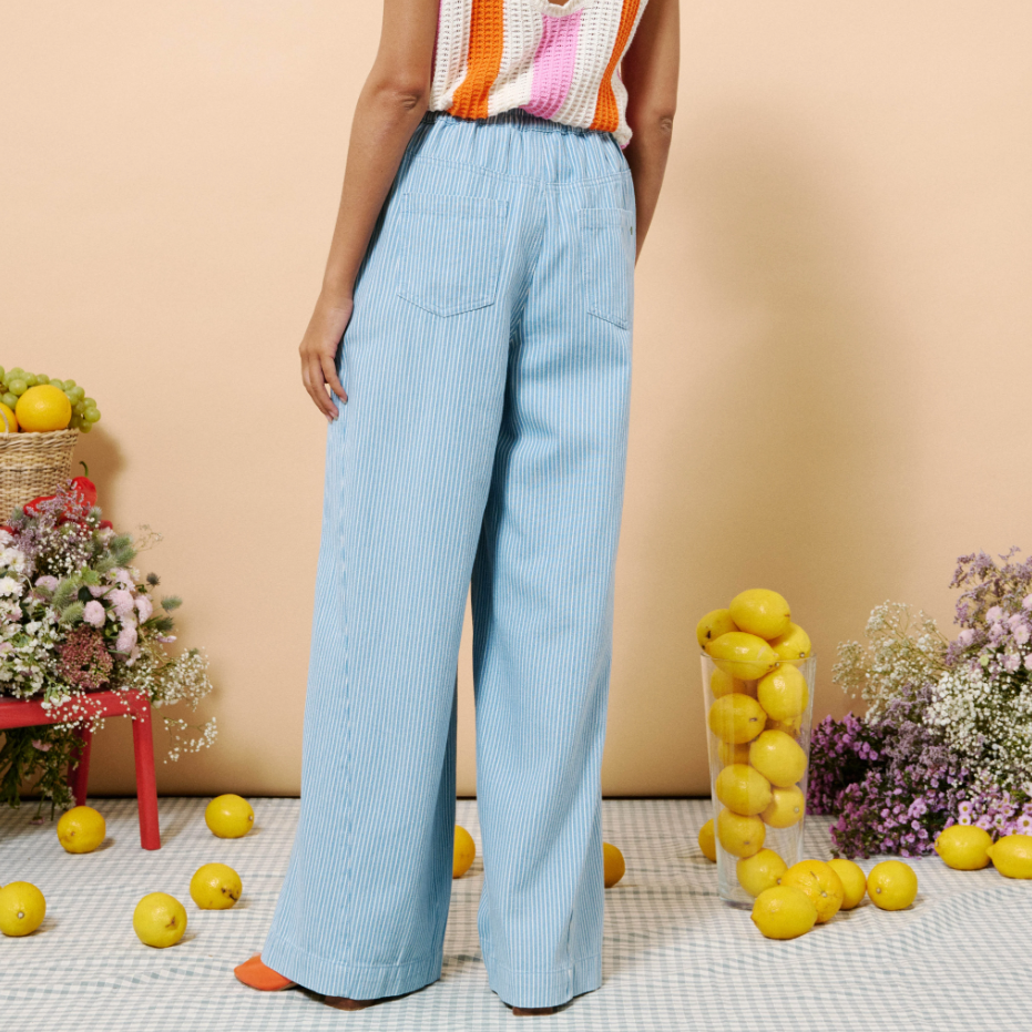FRNCH Light Blue Pensee Trouser
