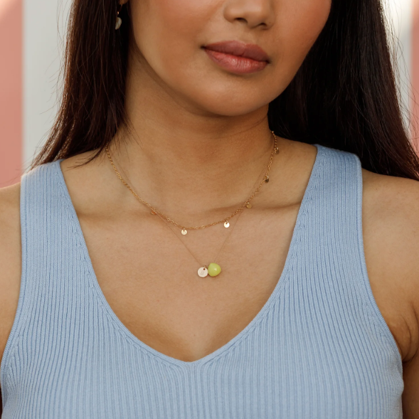 Wanderlust Life Yellow Seraphinite Fine Cord Necklace