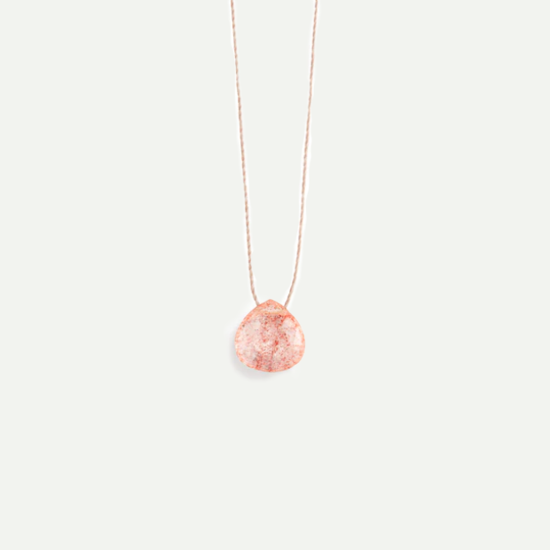 Wanderlust Life Strawberry Quartz Fine Cord Necklace