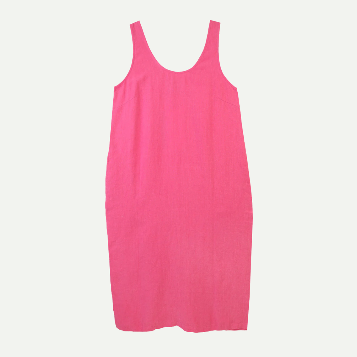 L.F. Markey Fuchsia Basic Linen Shift Dress