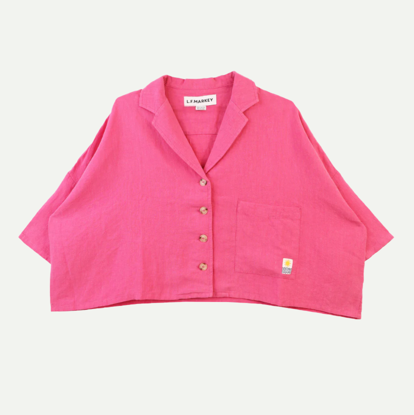L.F. Markey Fuchsia Maxim Linen Shirt