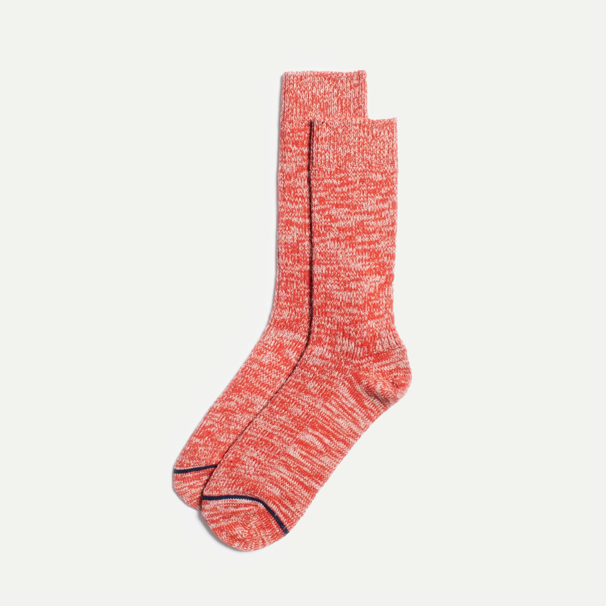 Nudie Red Melange Chunky Sock