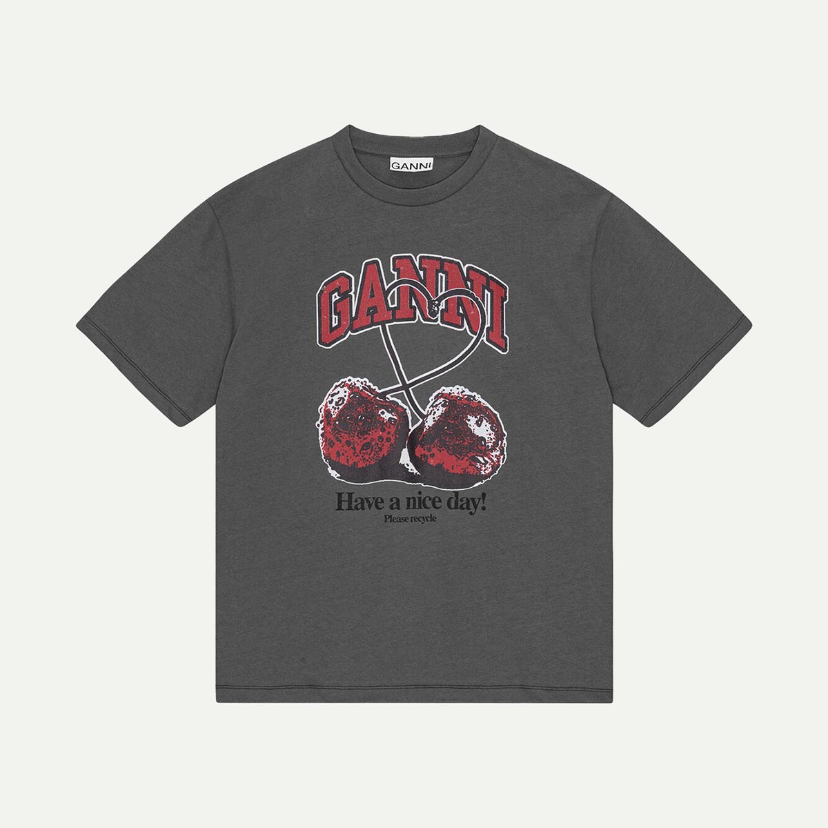 GANNI Future Heavy Jersey Cherry T-shirt