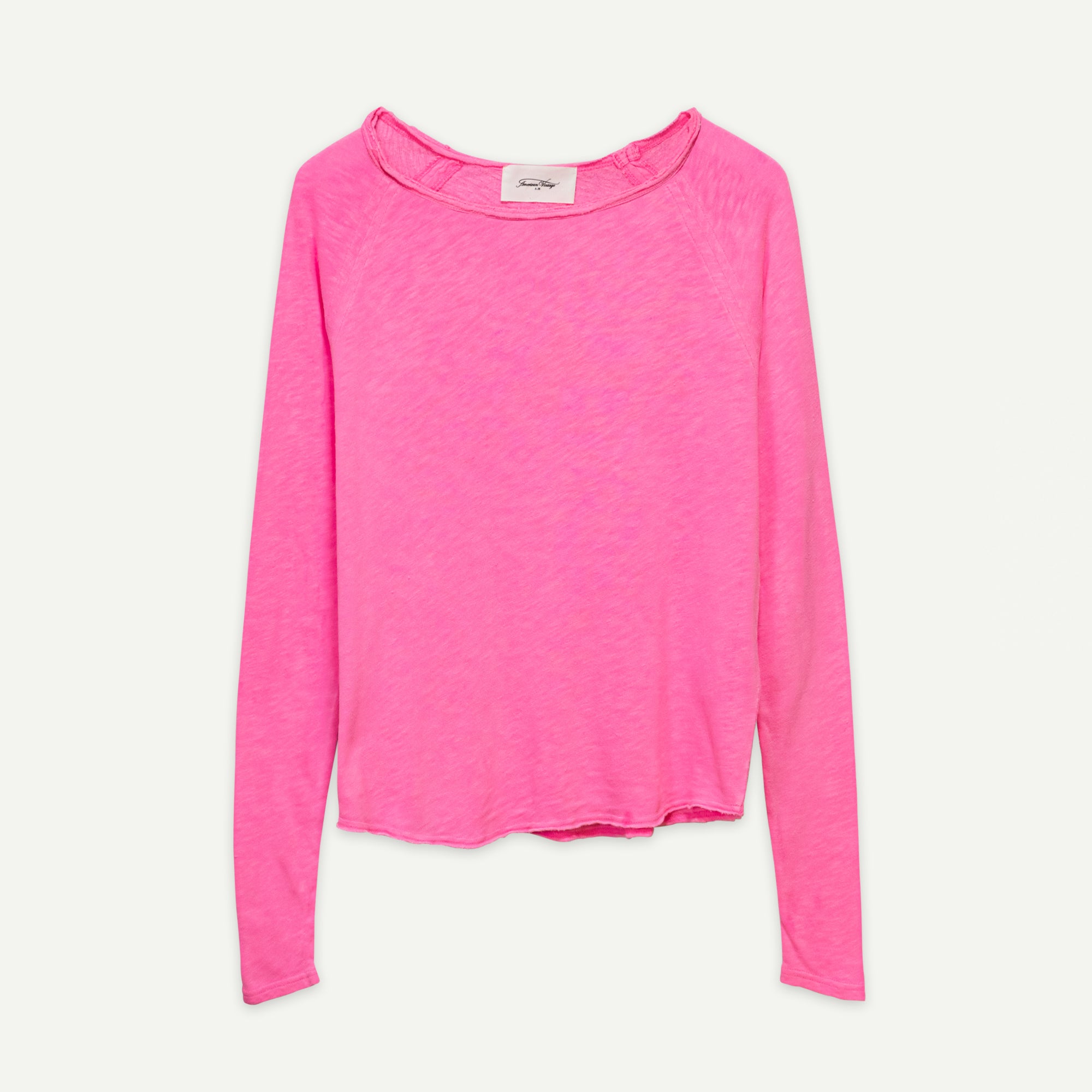 American Vintage Pink Acid Fluro Long Sleeve Sonoma