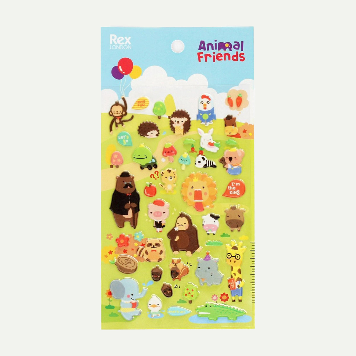 Rex London Animal Friends 3D Puffy Stickers