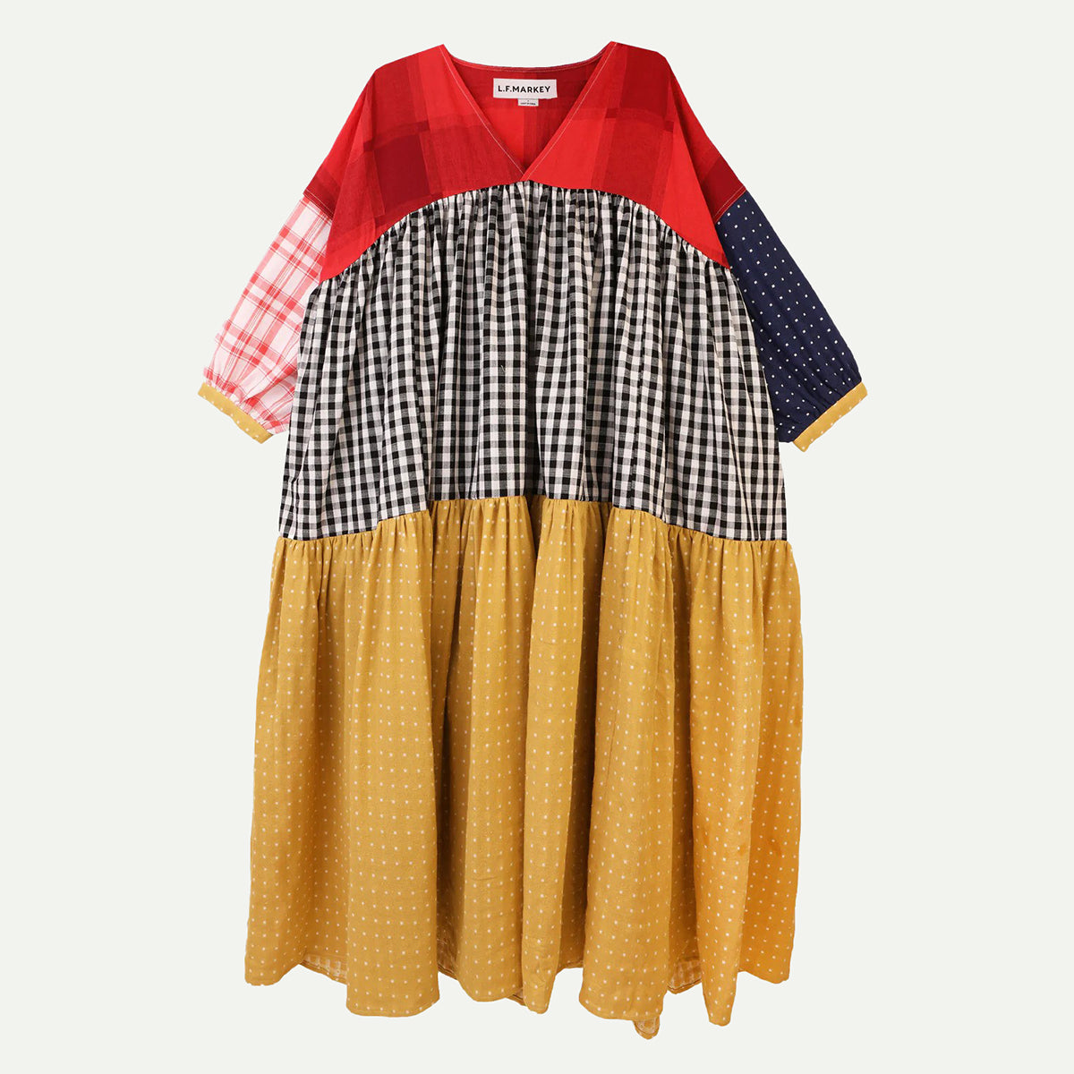 L.F. Markey Patchwork Check Ballad Dress