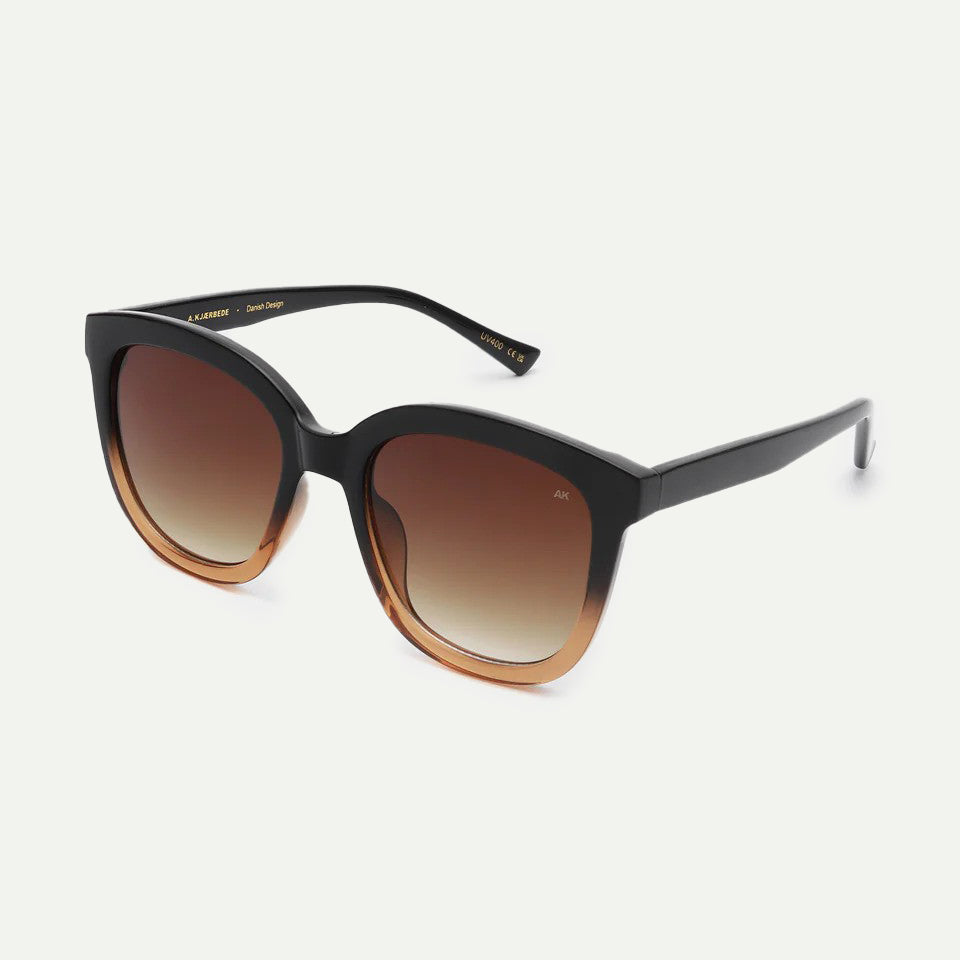 A.Kjaerbede Black/Brown Transparent Billy Sunglasses