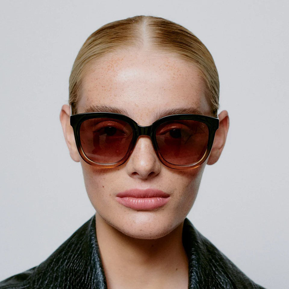 A.Kjaerbede Black/Brown Transparent Billy Sunglasses