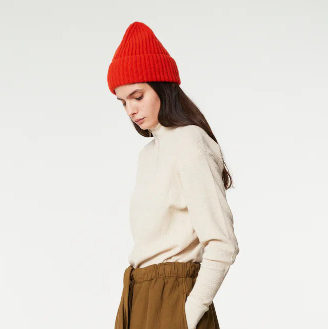 Girls of Dust Orange Wool Cashmere Beanie