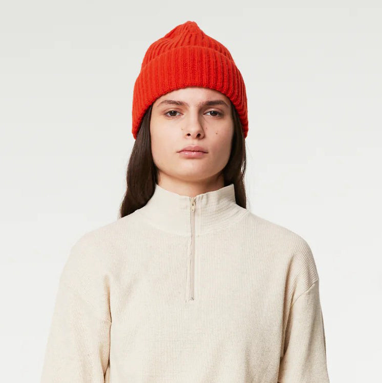 Girls of Dust Orange Wool Cashmere Beanie