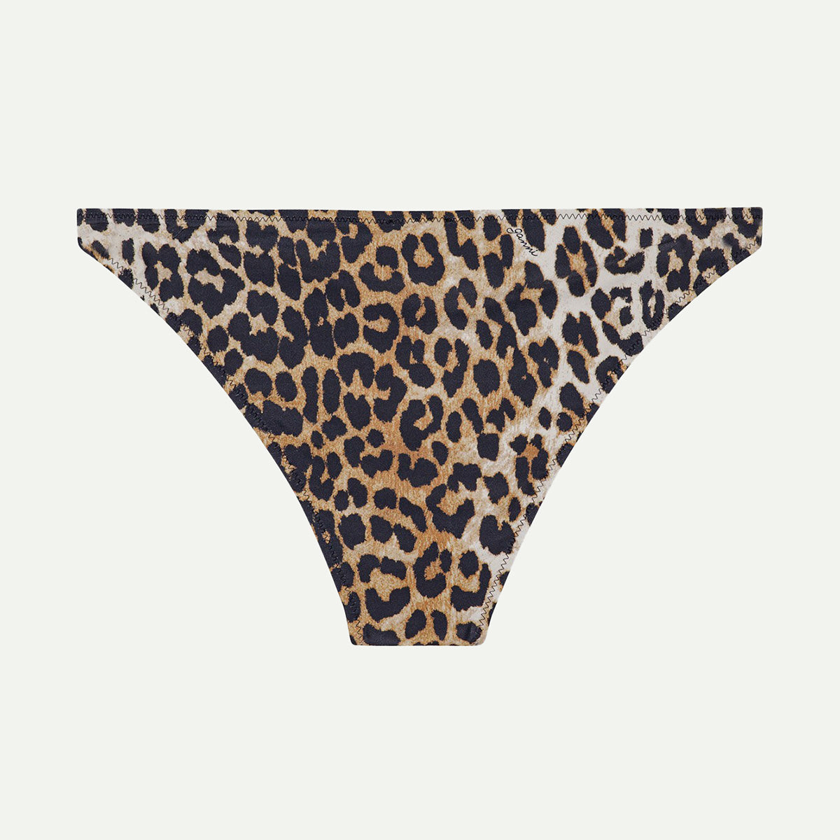 GANNI Leopard Print Emblem Mini Briefs