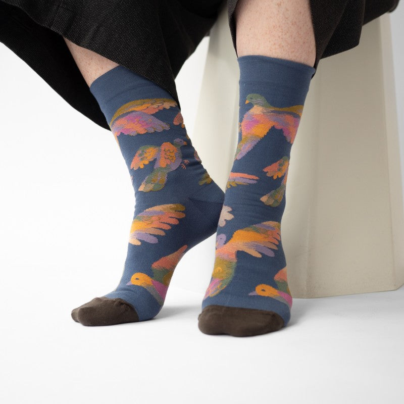 Bonne Maison Denim Birds Sock