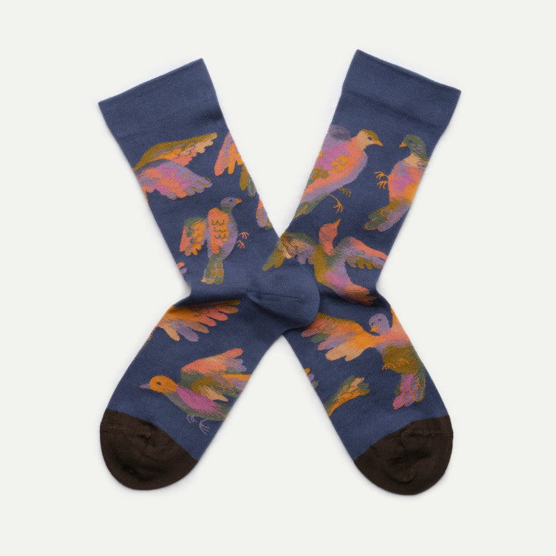 Bonne Maison Denim Birds Sock