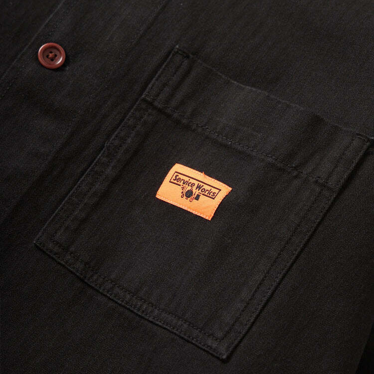 Service Works Black Herringbone FOH Jacket