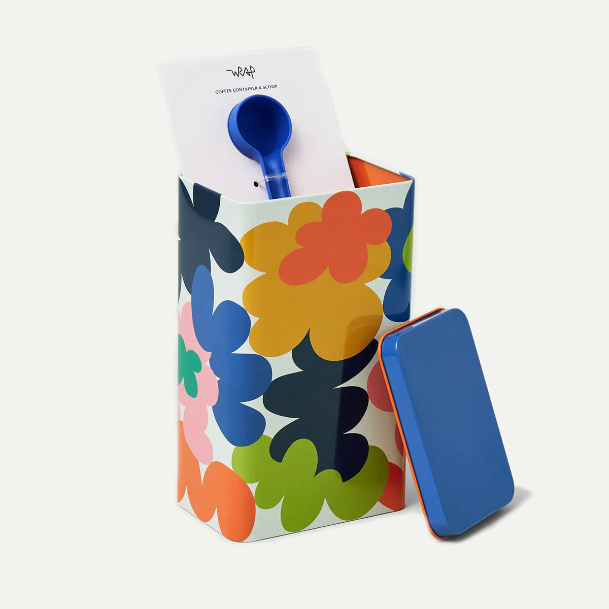 Wrap Abstract Flowers Coffee Storage Tin