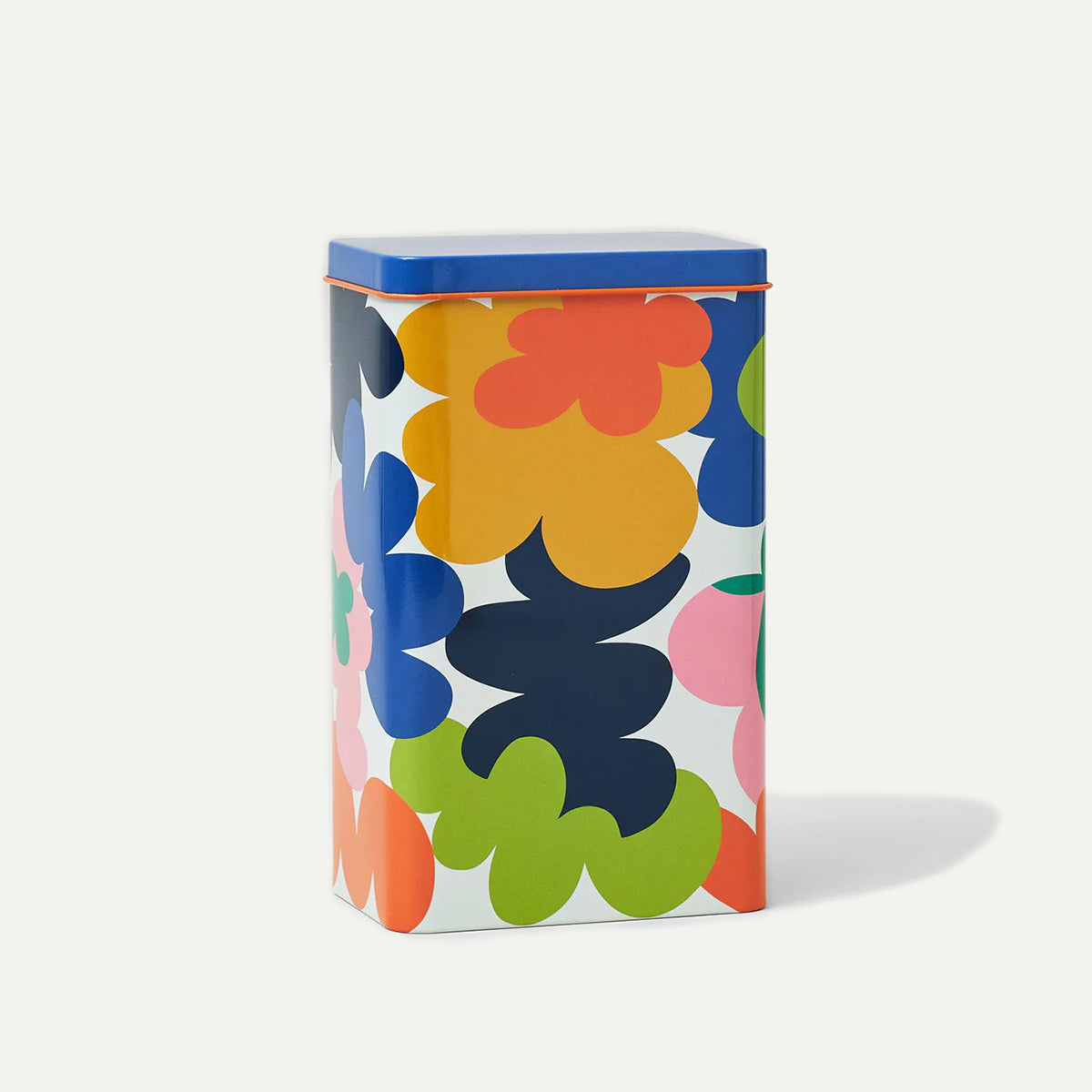 Wrap Abstract Flowers Coffee Storage Tin