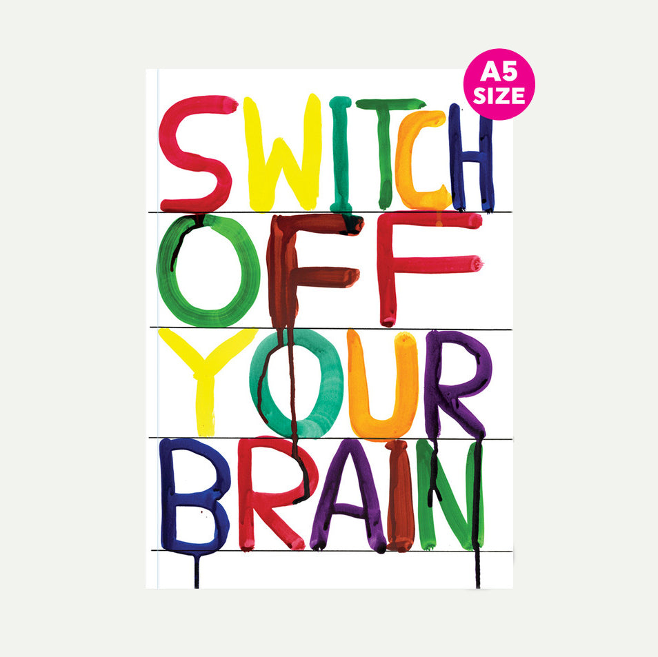 Brainbox Candy x David Shrigley Switch Off Brain A5 Notebook