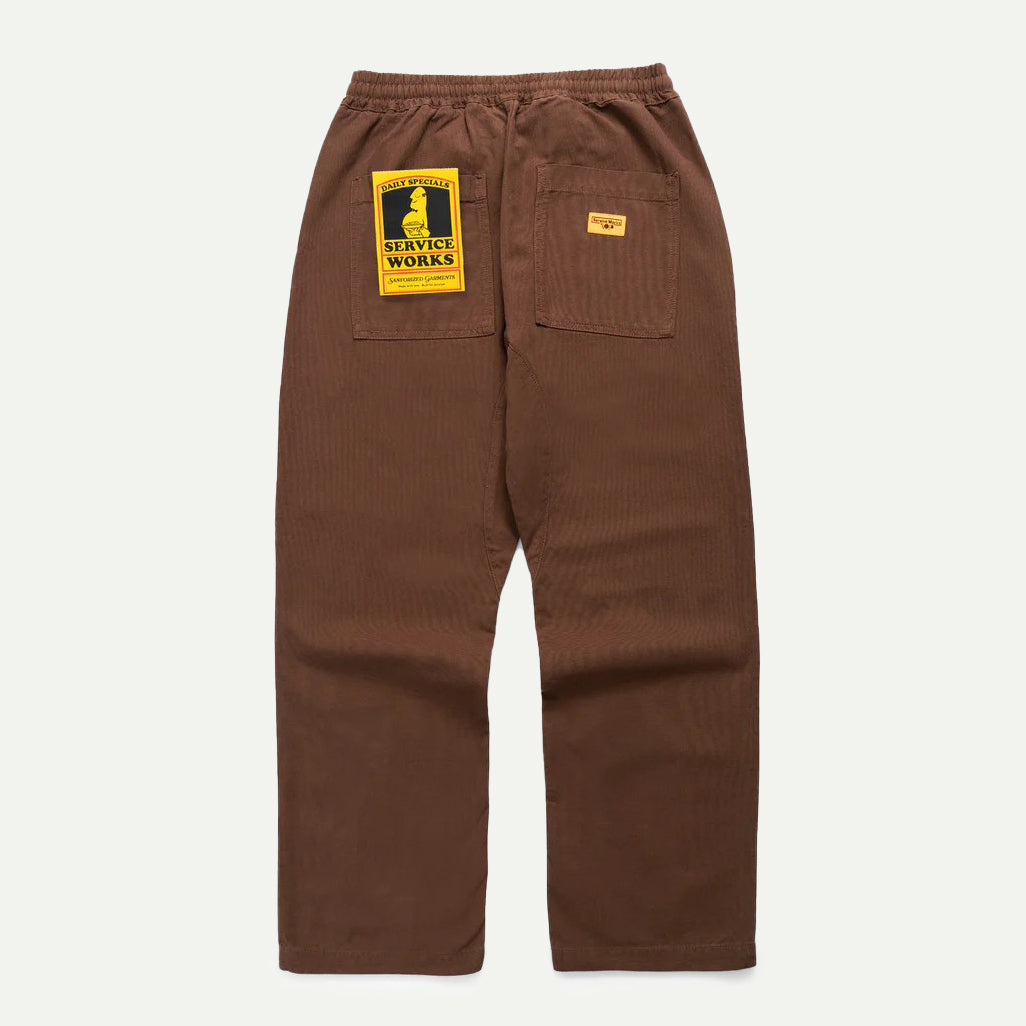 Service Works Brown Canvas Chef Pant