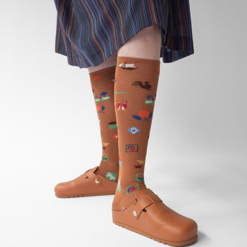 Bonne Maison Caramel Seeds Knee-High Sock