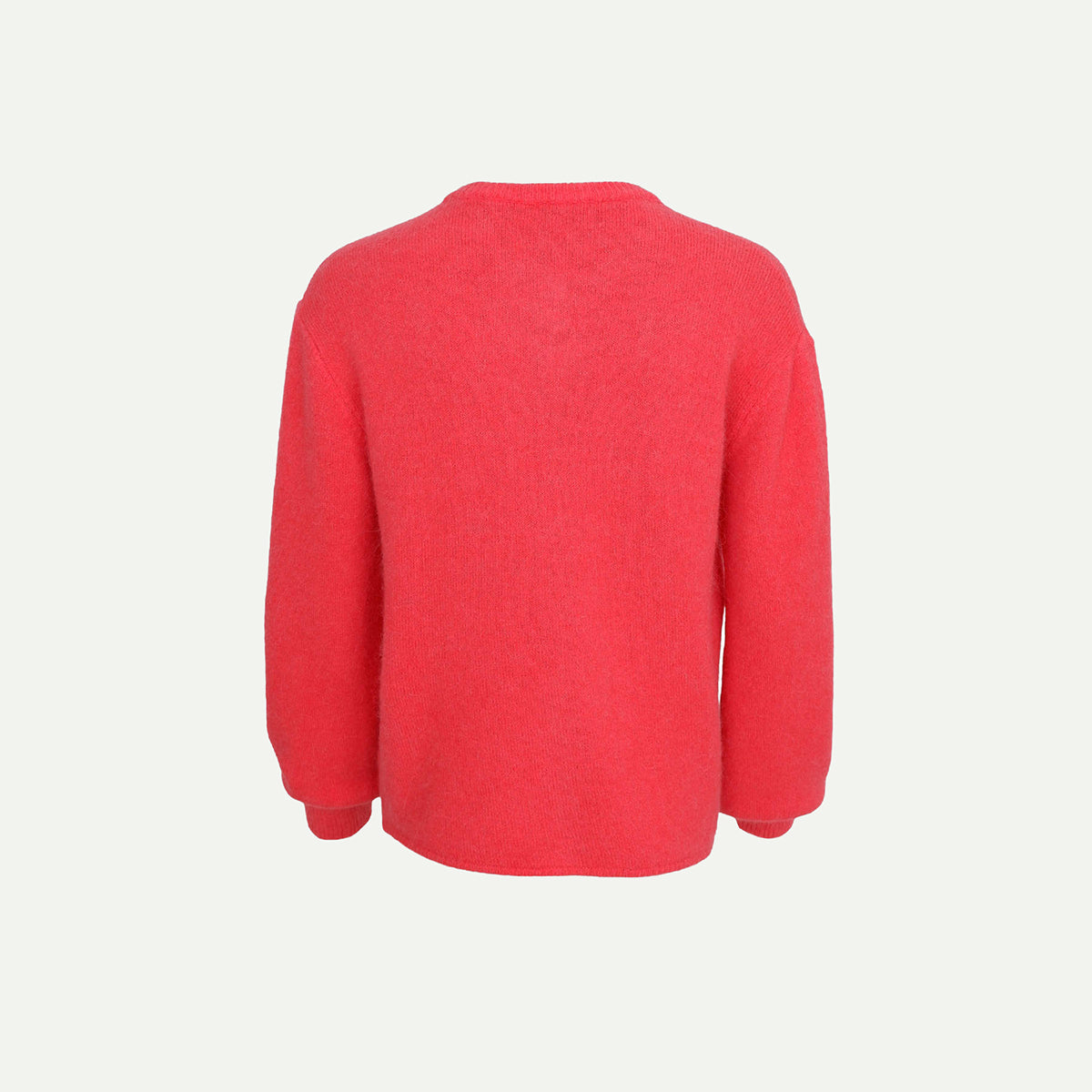 Black Colour Coral Red Bella Knit Cardigan
