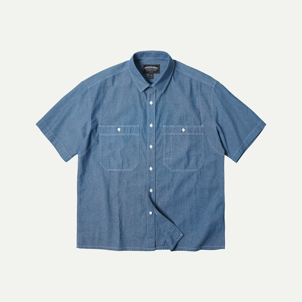 Frizmworks Blue Chambray Big Pocket Half Shirt