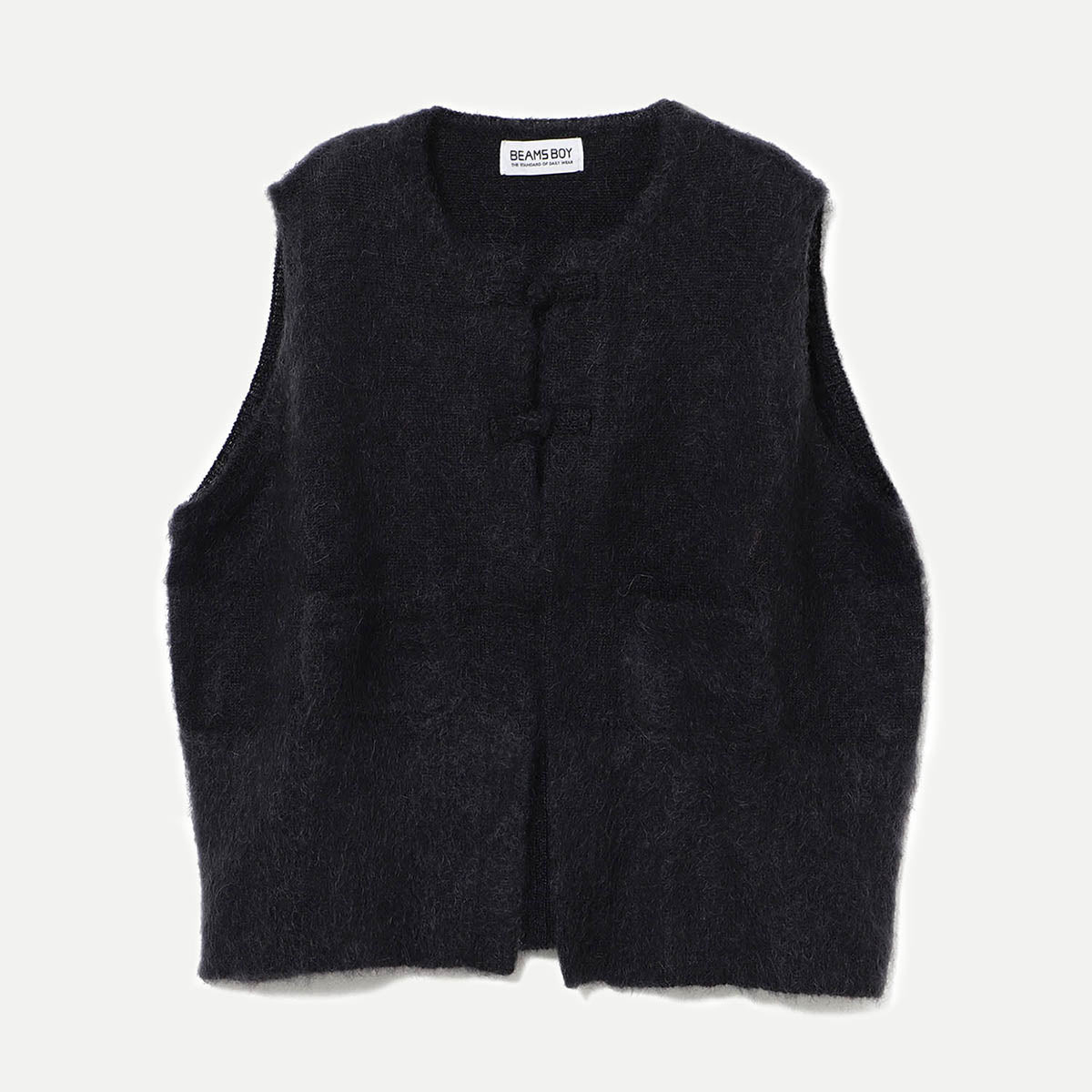 Beams Boy Charcoal Button G.China Vest