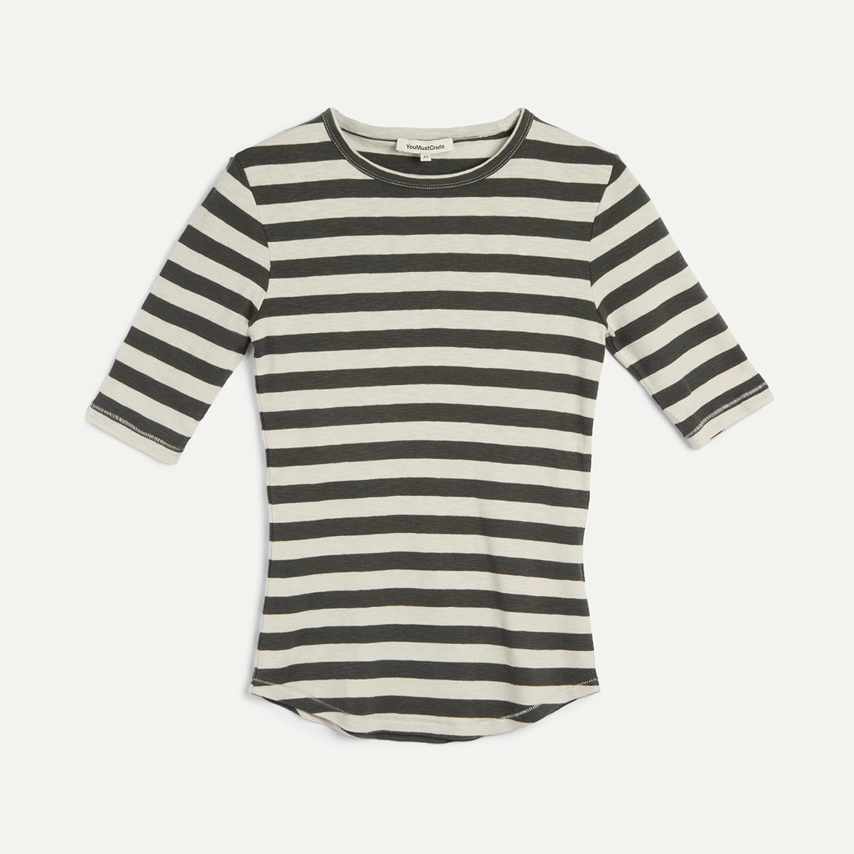 YMC Grey/Stone Charlotte Short Sleeve Top