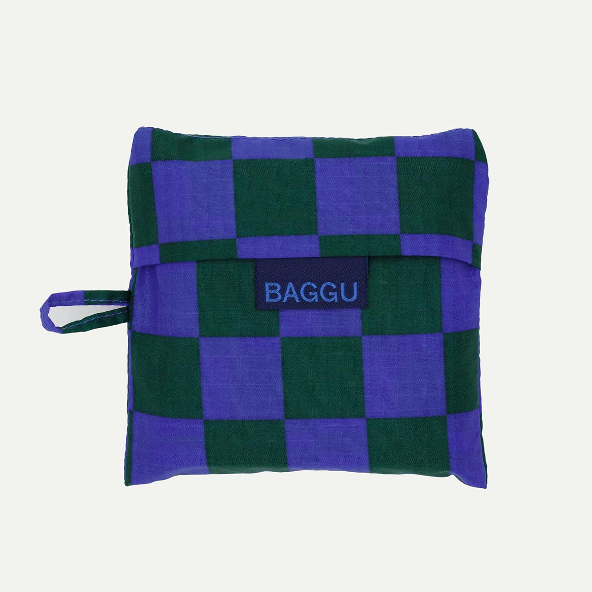 Baggu Iris Green Check Standard Reusable Bag