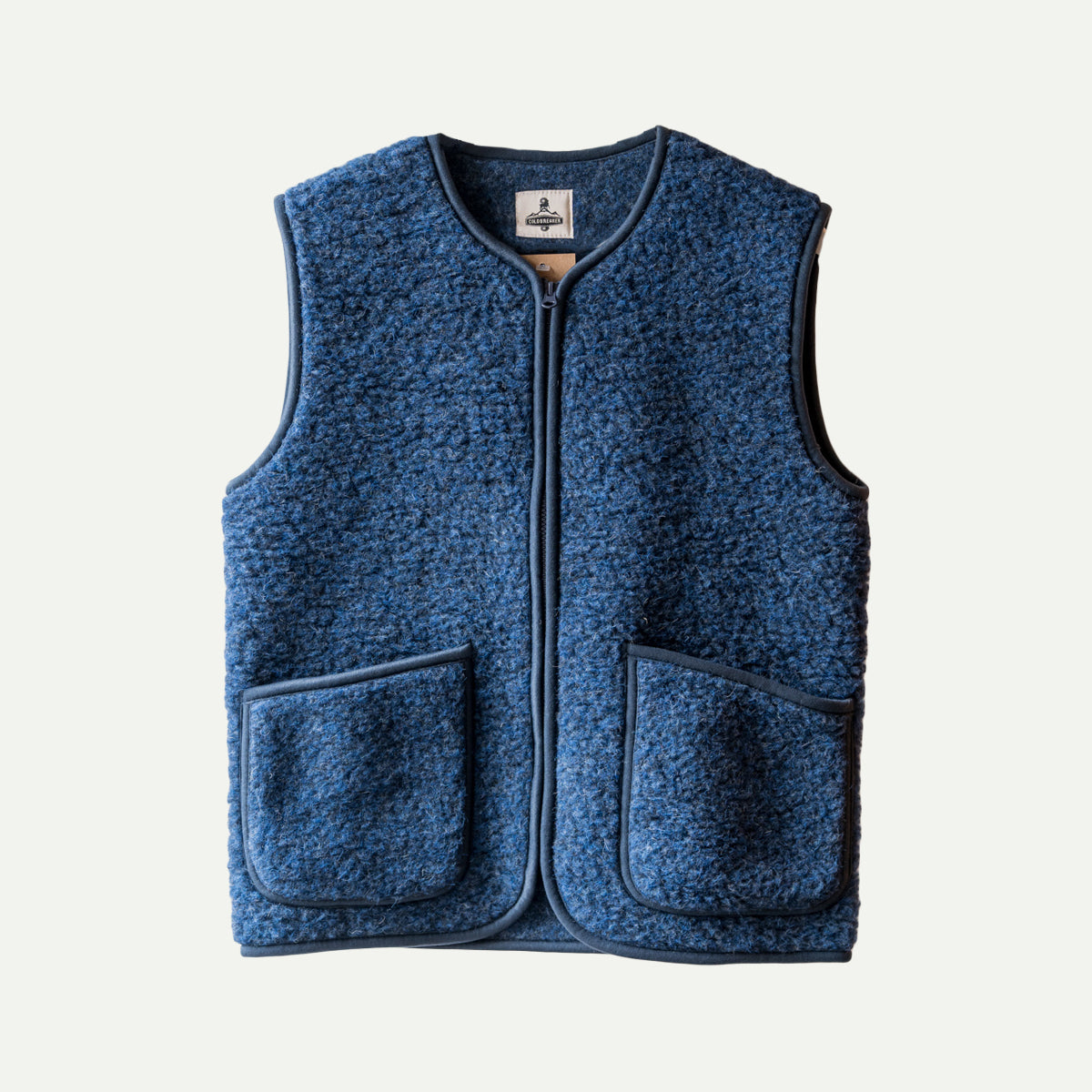 Coldbreaker Dark Blue Pepitko Wool Fleece Vest