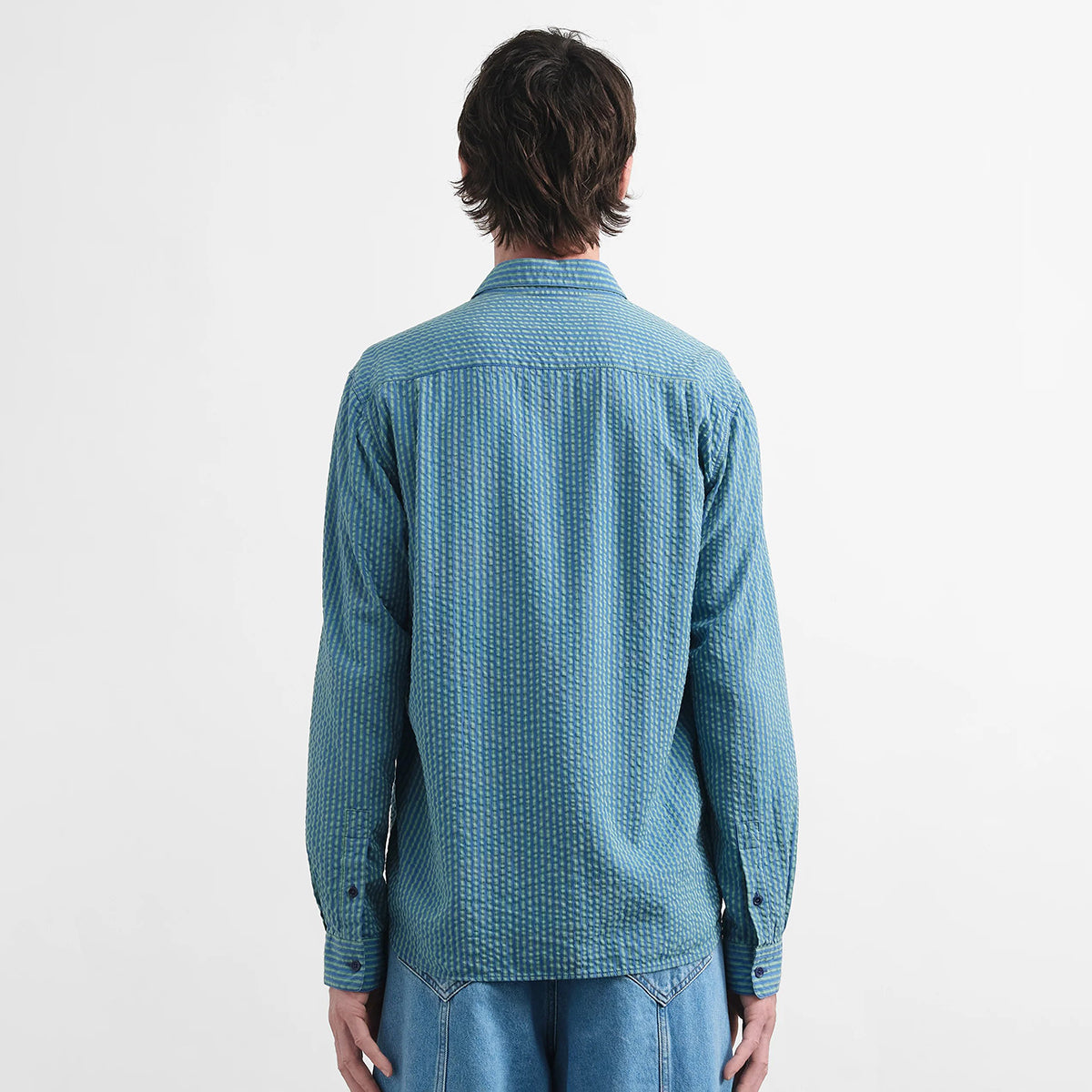 YMC Blue/Green Curtis Shirt