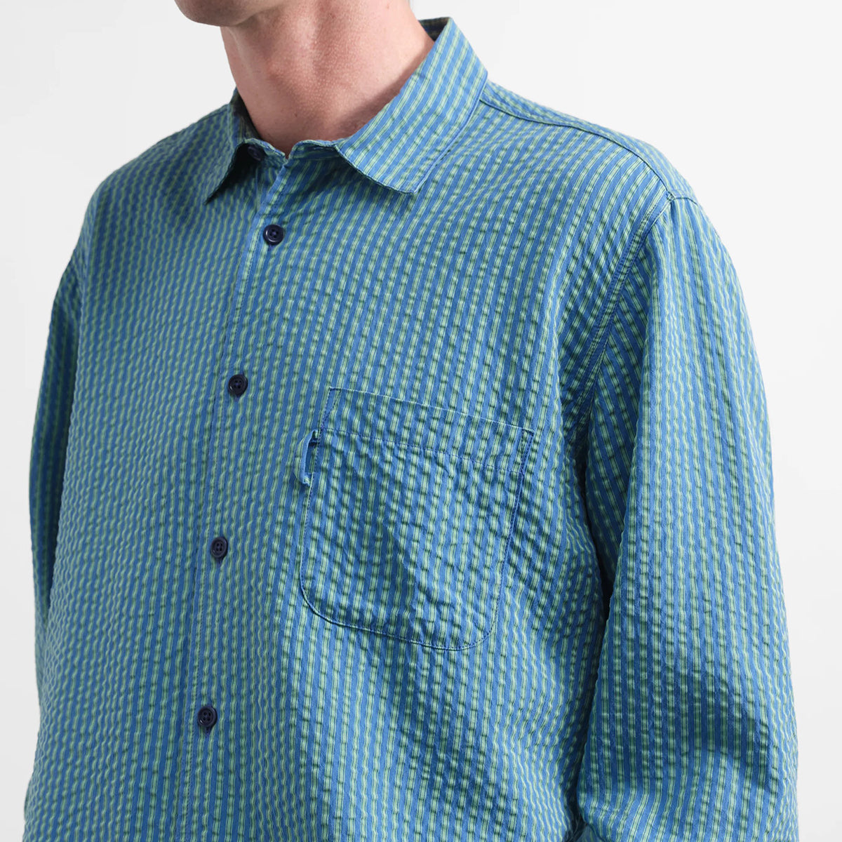 YMC Blue/Green Curtis Shirt