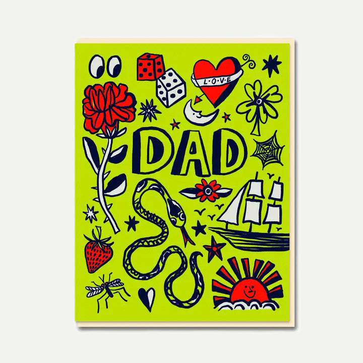 1973 JS Dad Tattoo Card