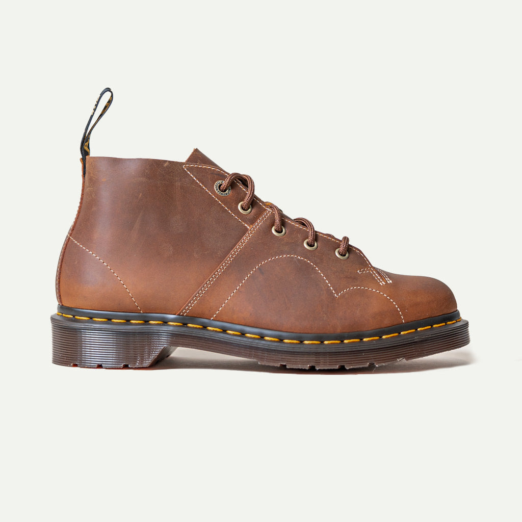 Dr. Martens Men's Tan Church Buckingham Leather Monkey Boots