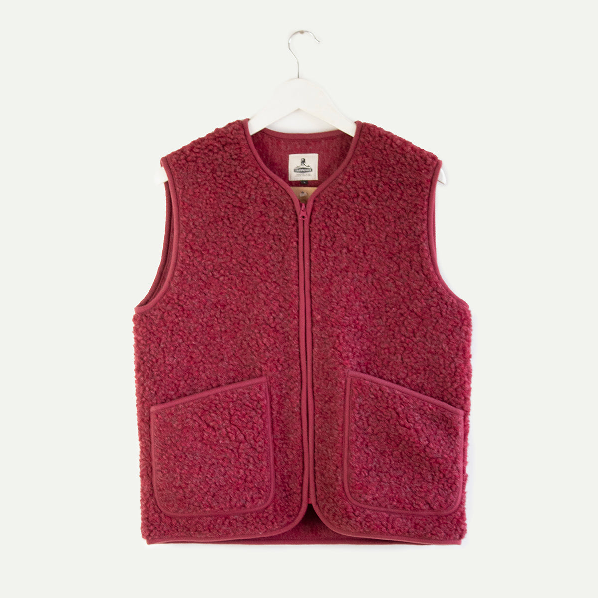 Coldbreaker Dark Red Pepitko Wool Fleece Vest