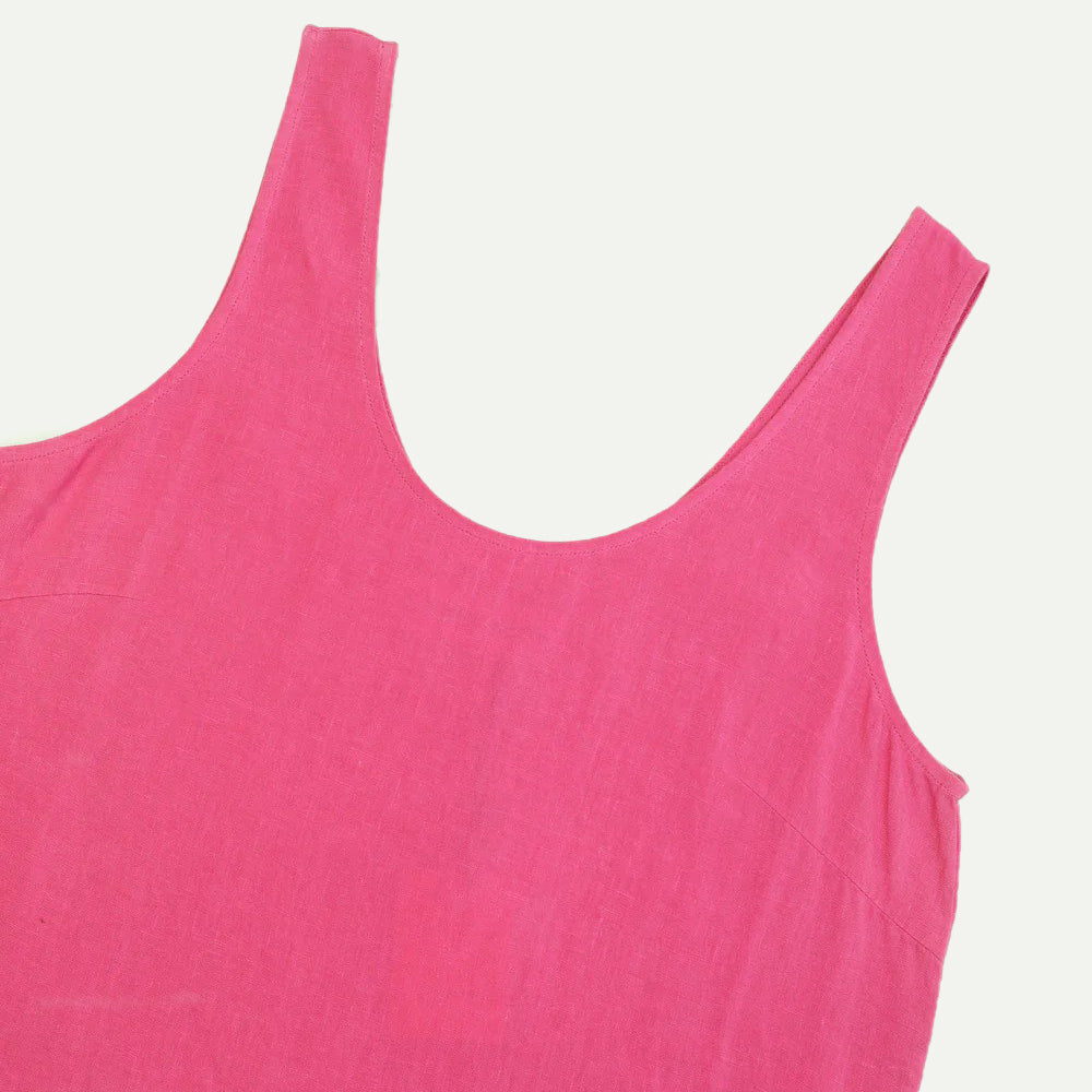 L.F. Markey Fuchsia Basic Linen Shift Dress