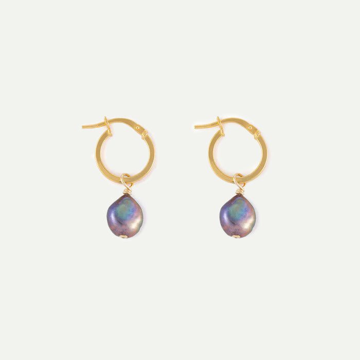 Wanderlust Life Mirage Pearl Creole Hoop Earrings