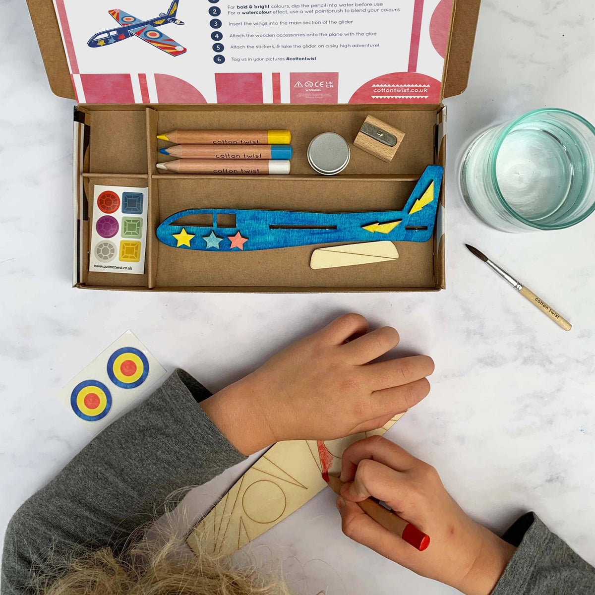 Cotton Twist Plane Craft Kit Activity Box