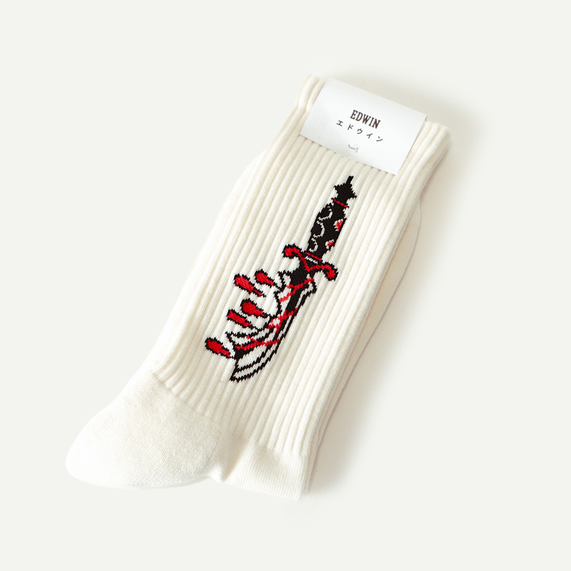 Edwin Teide Cream Dagger Socks