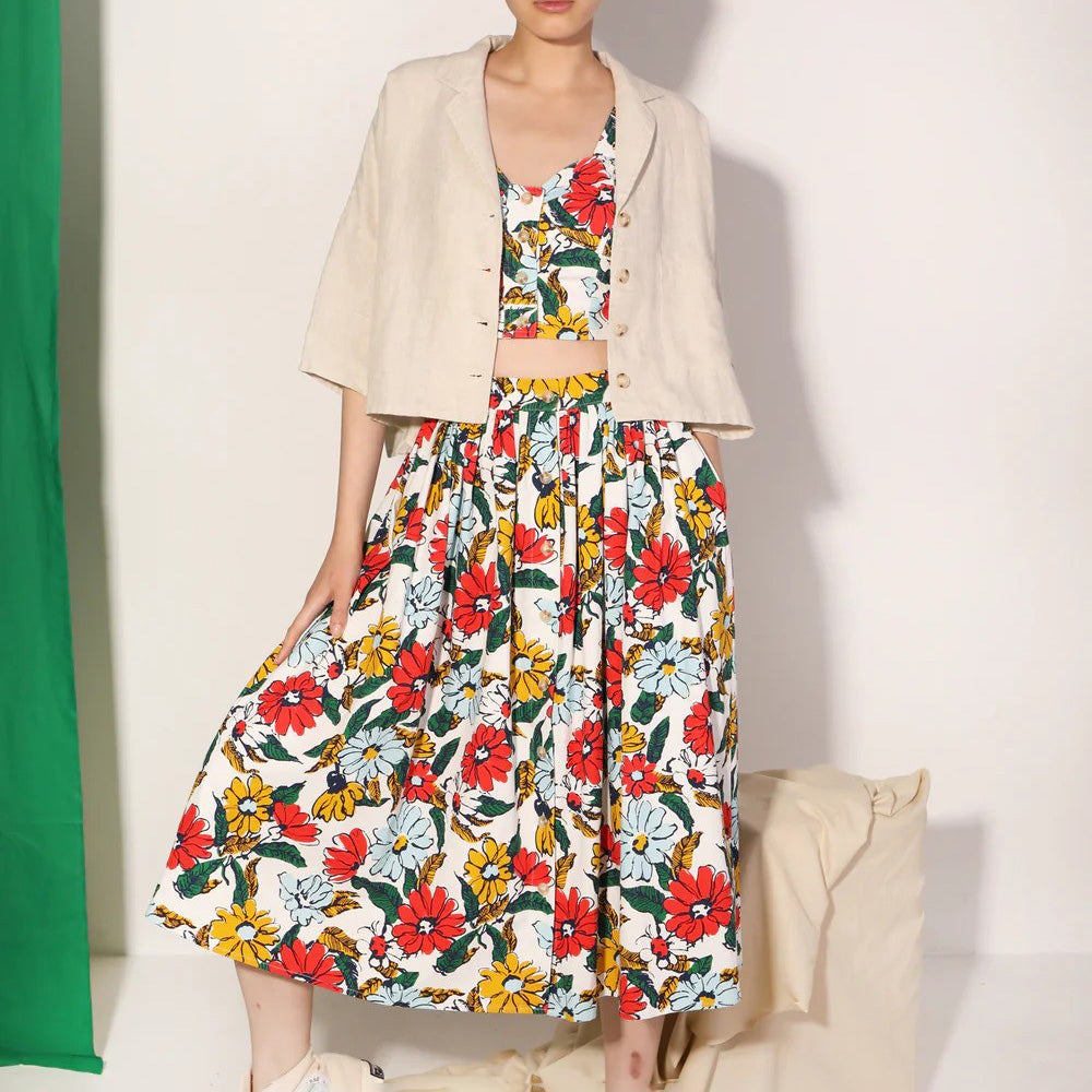 L.F. Markey Cosmos Floral Isaac Skirt