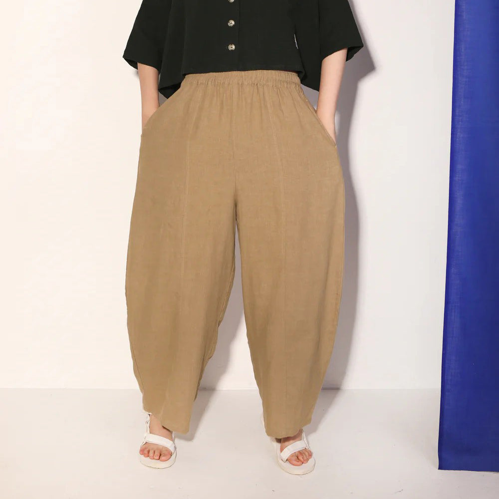 L.F. Markey Stone Basic Linen Trouser