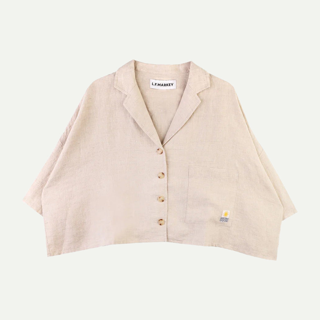 L.F. Markey Cream Maxim Linen Shirt