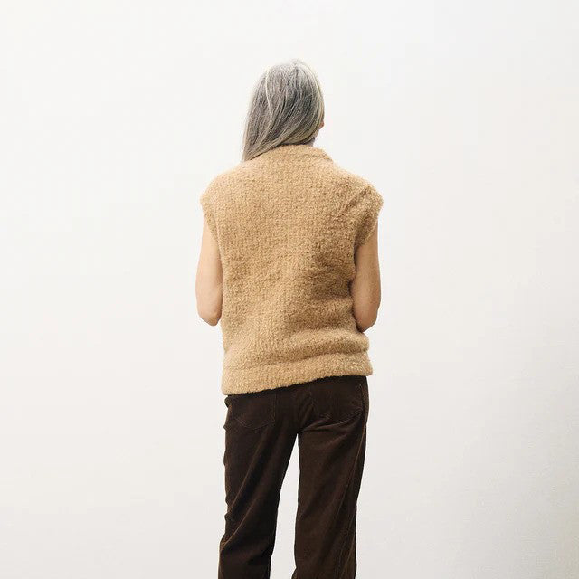 FRNCH Camel Magaly Knit Vest