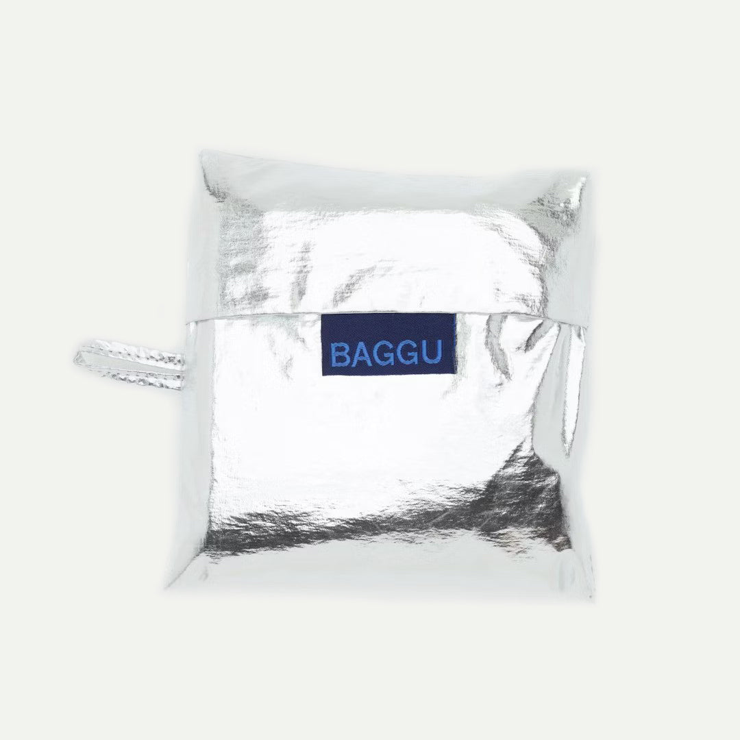 Baggu Metallic Silver Standard Reusable Bag