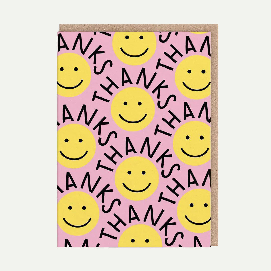 Ohh Deer Smiley Faces Thank You Card