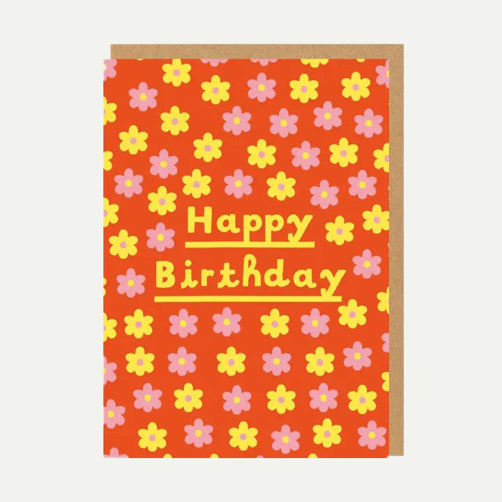 Ohh Deer Happy Birthday Daisies Greeting Card