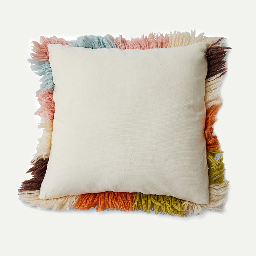 HKliving Fluffy Striped Cushion