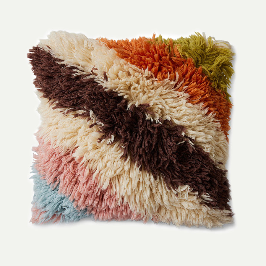 HKliving Fluffy Striped Cushion
