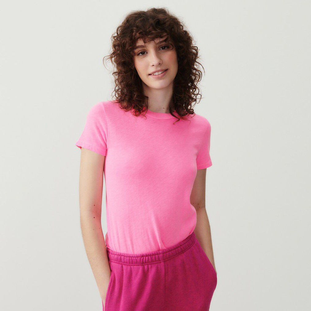 American Vintage Pink Acid Round Neck Sonoma T-Shirt