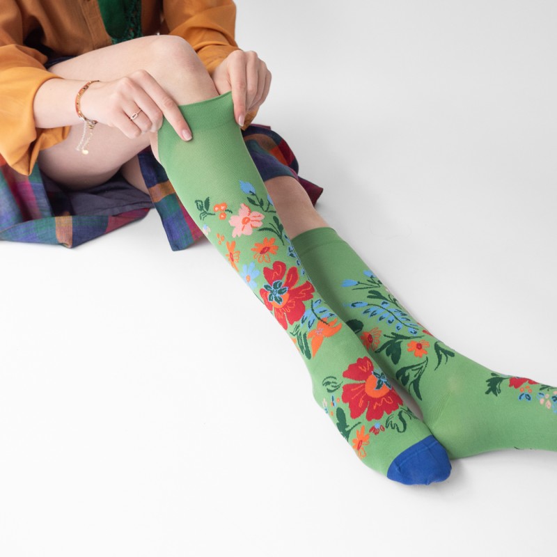 Bonne Maison Forest Flower Knee-High Sock